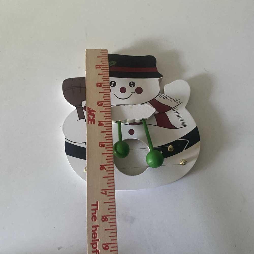 Vintage Snowman  Musical Door Harp Wooden Christmas - Picture 5 of 9